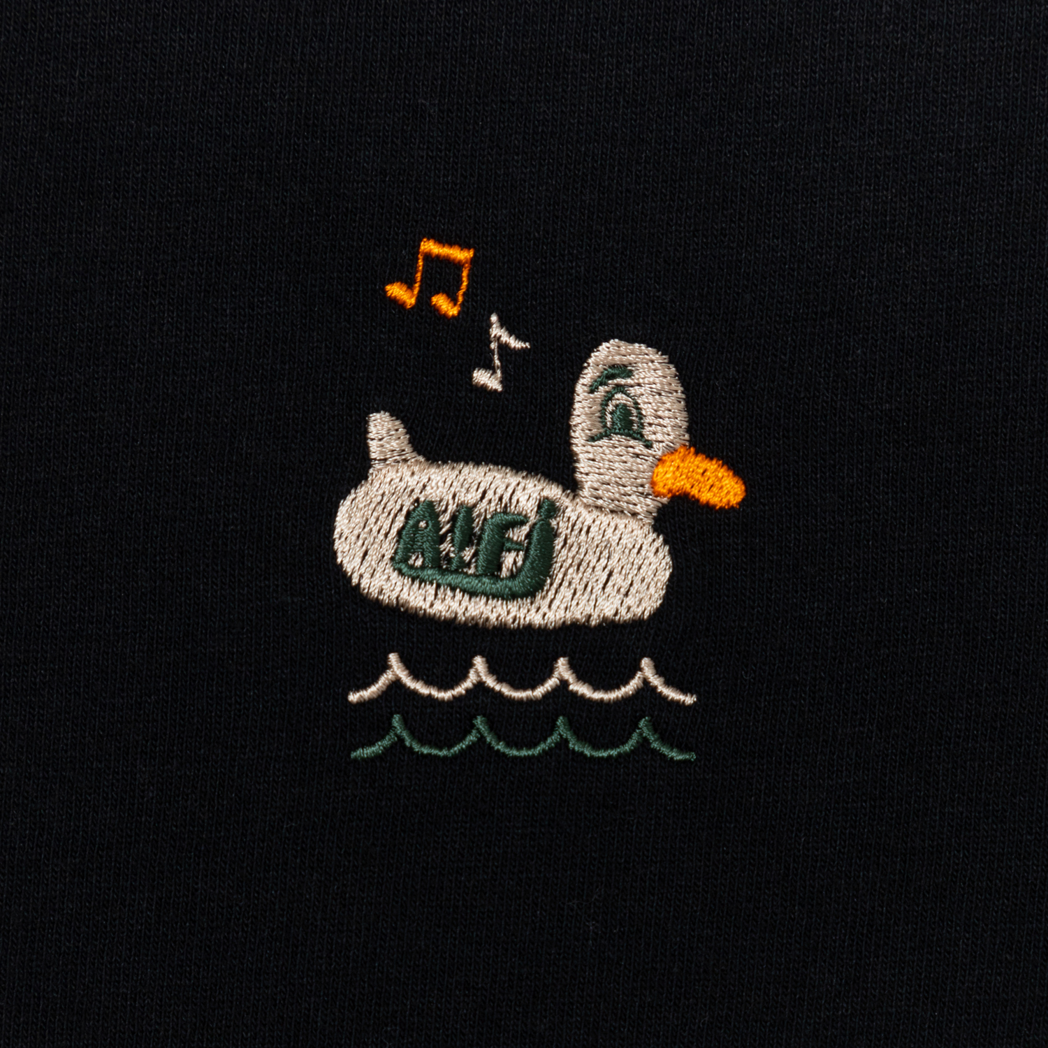 Duck Float Embroidery Tee designed by Jerry UKAI