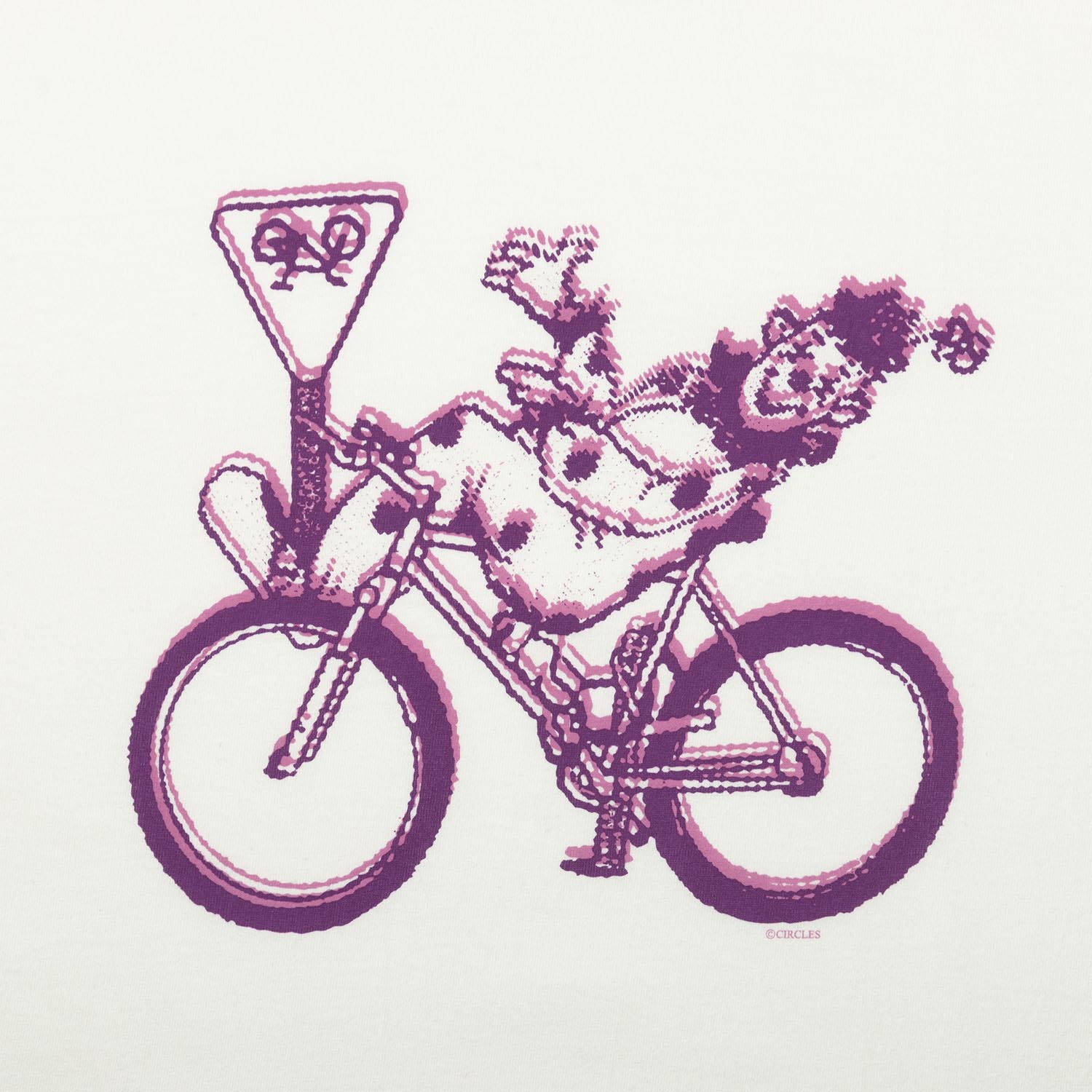 CLOWN ON BIKE Tee designed by Tomoo Gokita