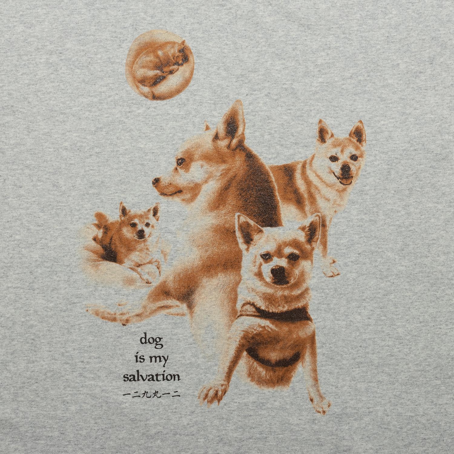 一二九丸一二 (DOG IS MY SALVATION) Tee  Artwork by SCHNABEL EFFECTS / designed by Shuntaro Watanabe
